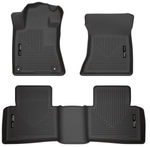 Nissan Altima Floor Liners - Front + Second Seat - Husky Liners - WeatherBeater - Black - `19-`23